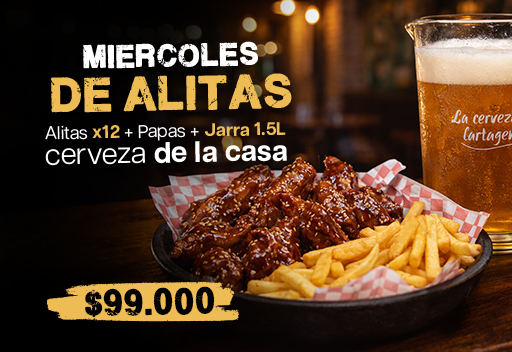 MIERCOLES DE ALITAS WEB CERVECERIA CARTAGENA
